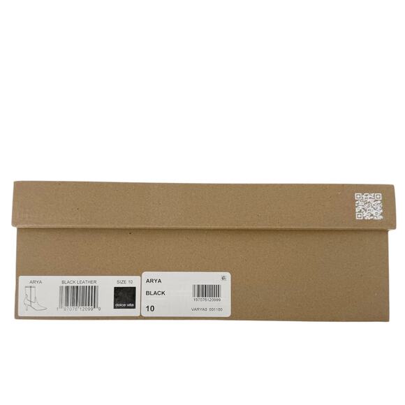 Dolce Vita Arya Ankle Heeled Boots Black Leather Size 10 Pointed Toe Kitten Heel - Picture 13 of 14